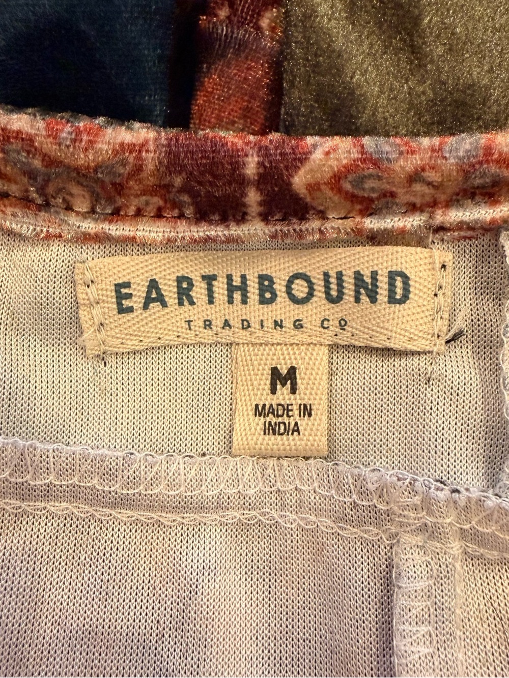 Earthbound Patchwork Velvet Jumpsuit Wide Leg Boho Hippie Indie Size Medium - Picture 6 of 11